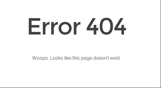 Error 404 - Page Not Found